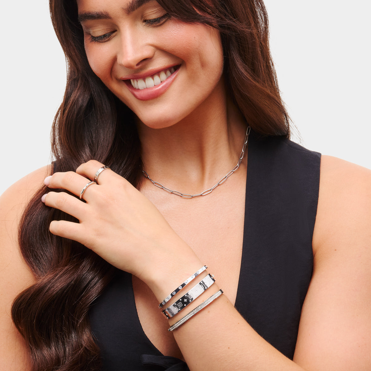 Own Way Monogram Bangle (Silver)