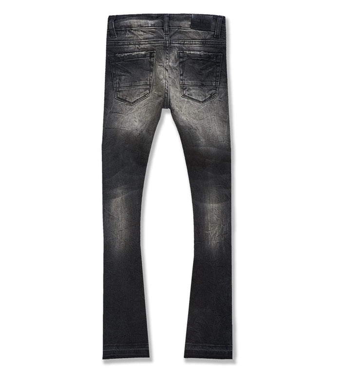 JORDAN CRAIG KIDS STACKED ROCKPORT DENIM (NATURE BLACK)-JTF1167RK