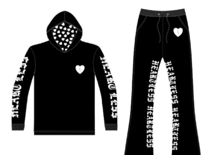 Focus - Heartless -sweatpants - Stacked Fleece - 80559