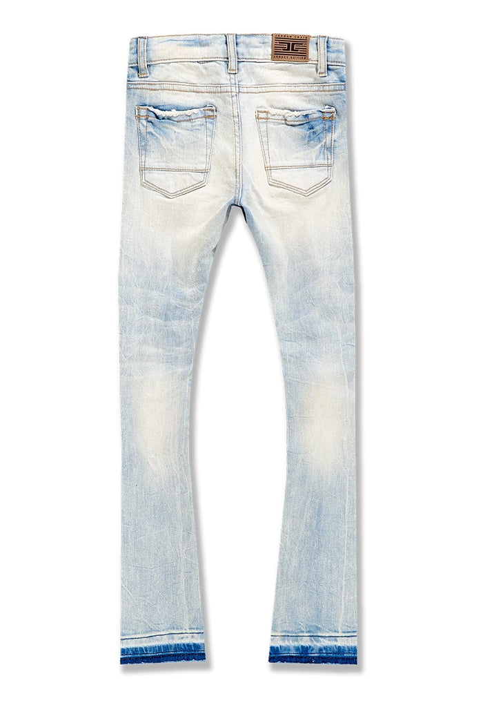 JORDANCRAIG-KIDS STACKED ROCKPORT DENIM (ICED LAGER)-JTF1167RK
