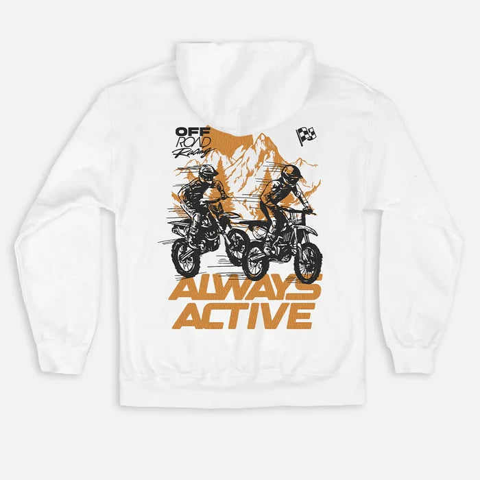 OUTRANK-Always Active Hoodie - White