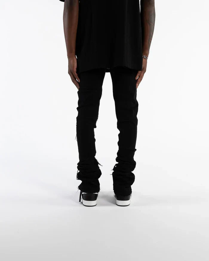PHEELINGS INSPIRED BY FLARE STACK DENIM (BLACK)-PH-SS23-76