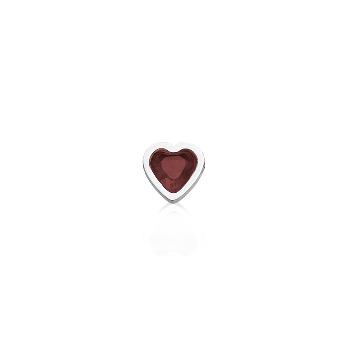 Made Mine Mini Heart Birthstone Necklace (Silver)