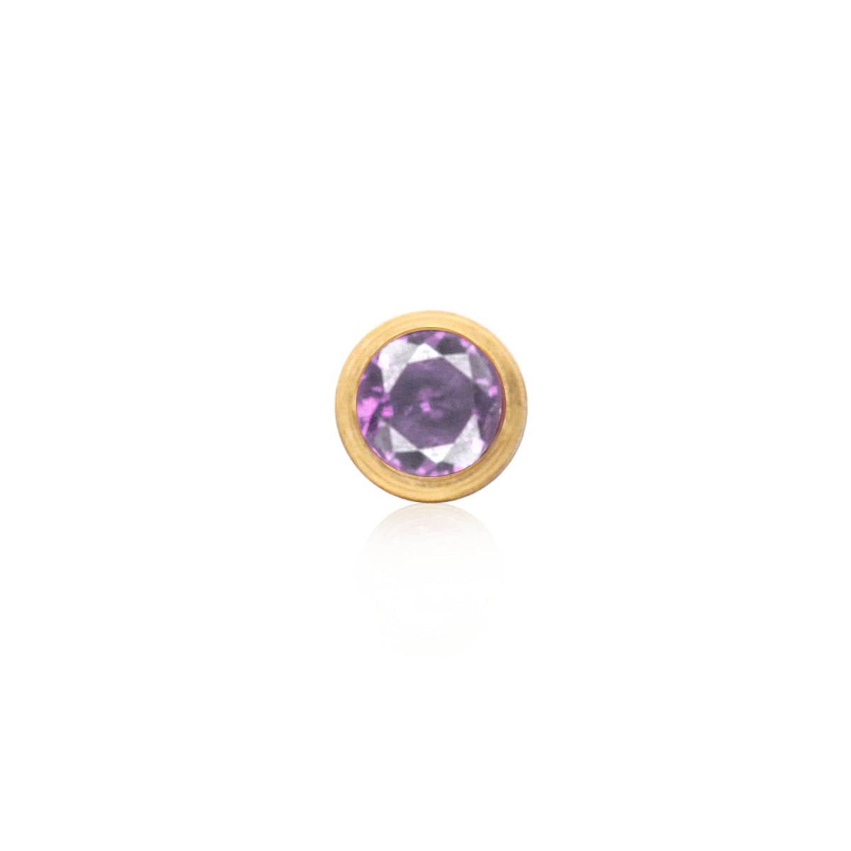 Birthstone Stud Earring (Gold)
