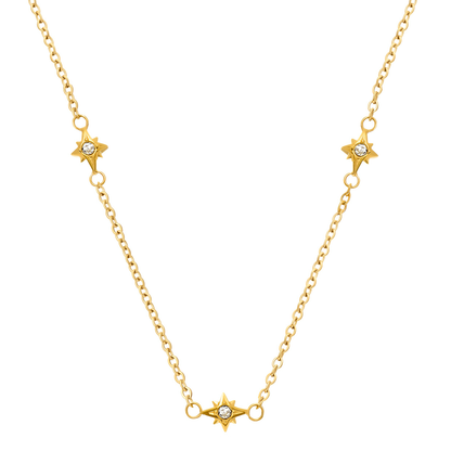 Fingerprint Written In The Stars Tag Necklace (Gold)