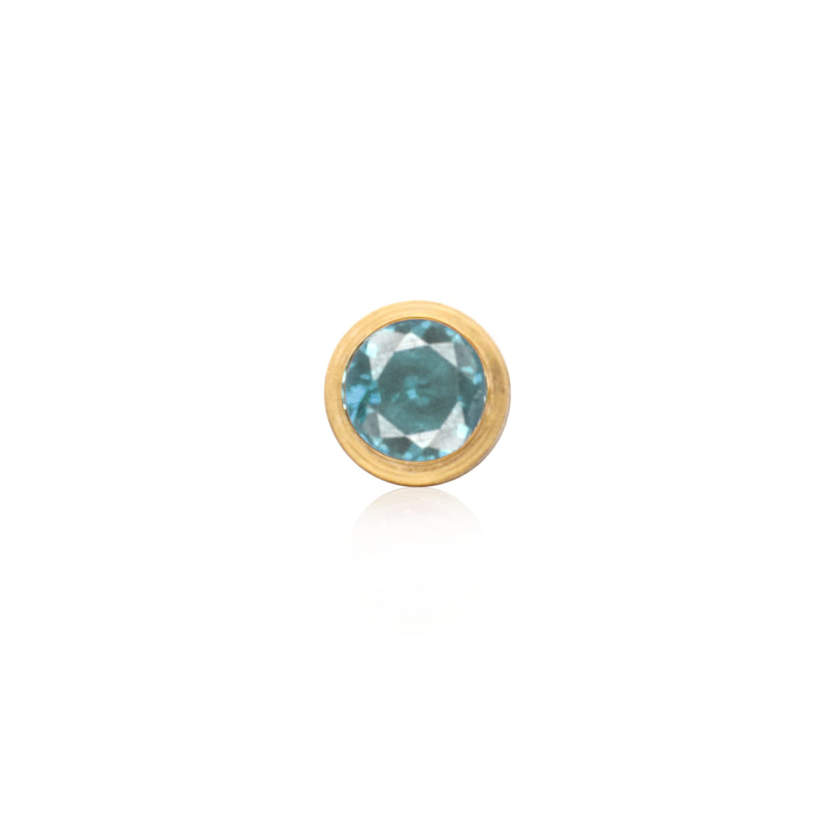 Round Birthstone Pendant (Gold)