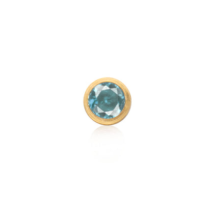 Round Birthstone Pendant (Gold)