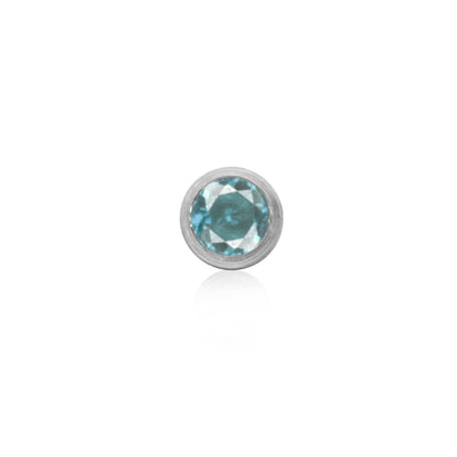 Birthstone Stud Earring (Silver)