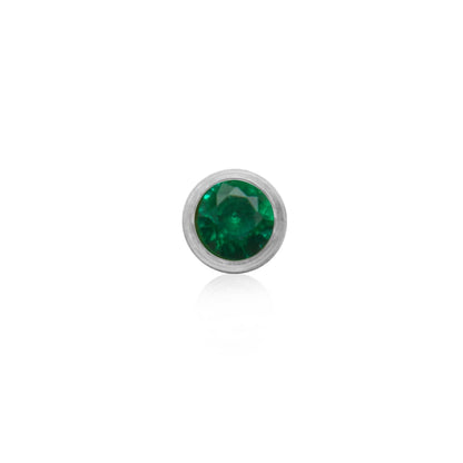 Birthstone Stud Earring (Silver)