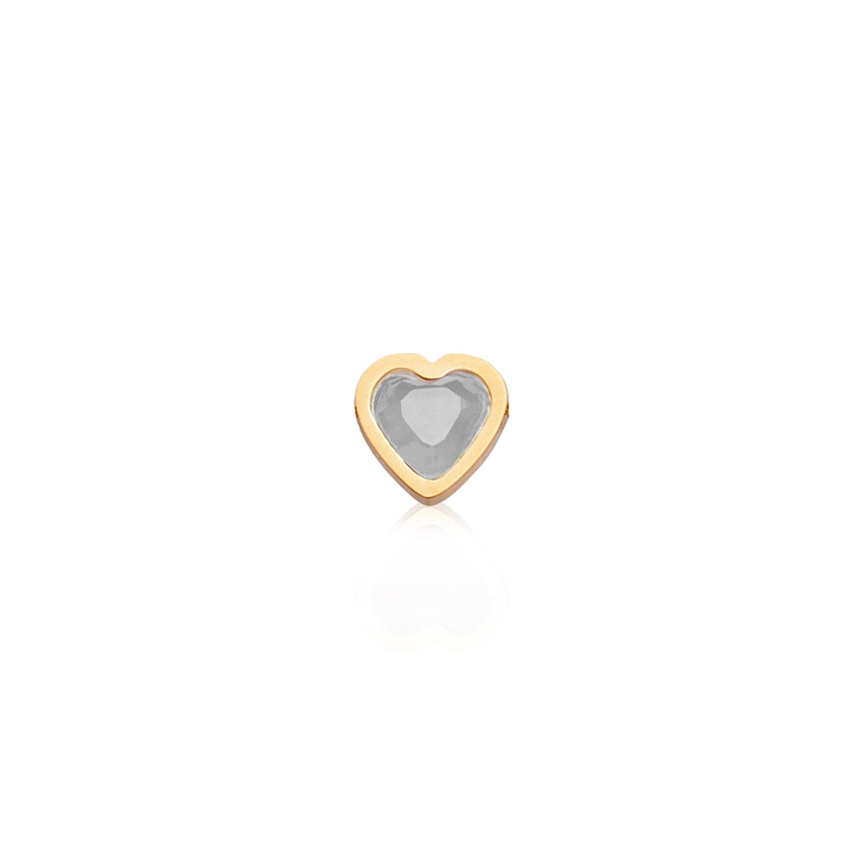 Mini Heart Birthstone Bracelet (Gold)