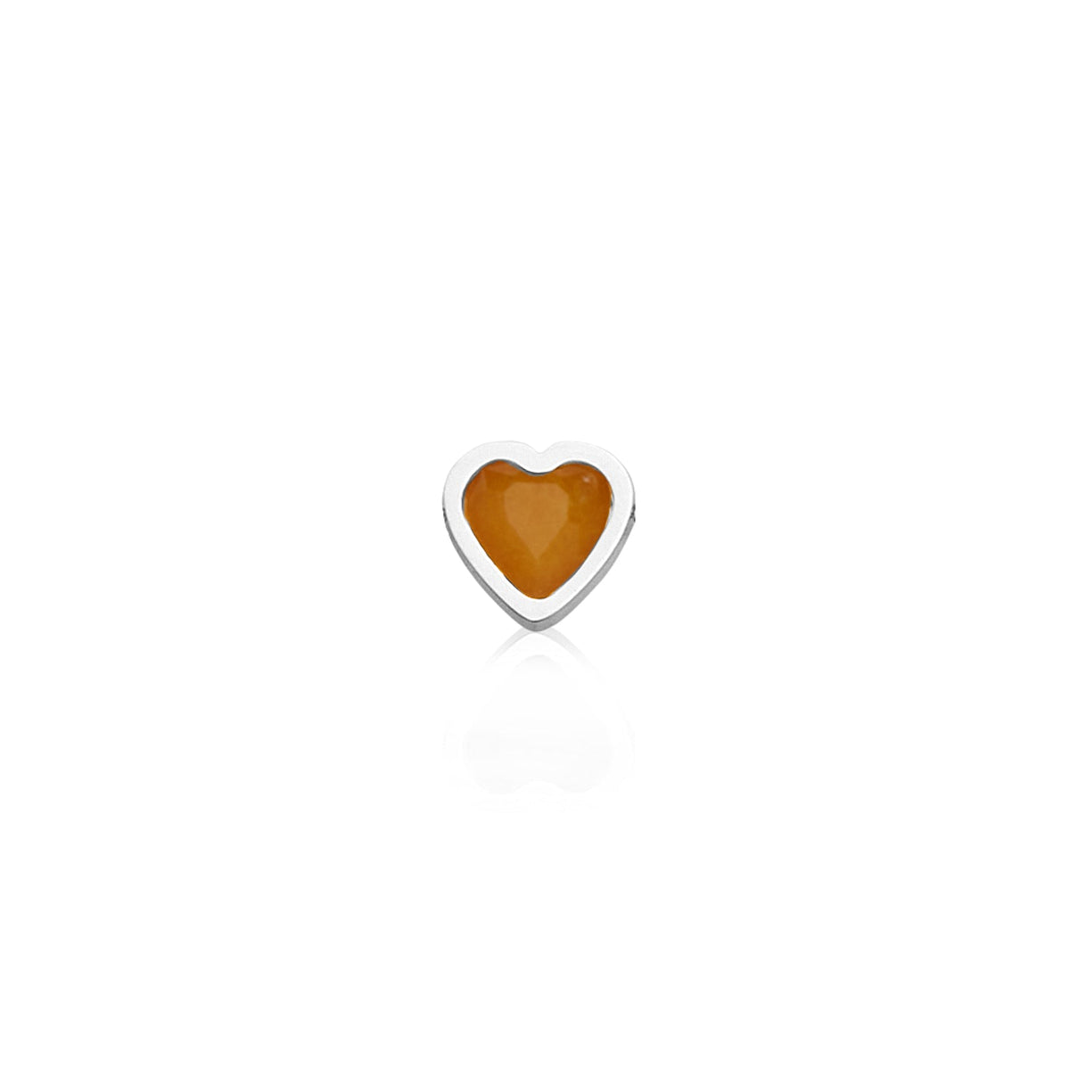 Mini Heart Birthstone Bracelet (Silver)