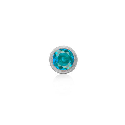 Birthstone Stud Earring (Silver)