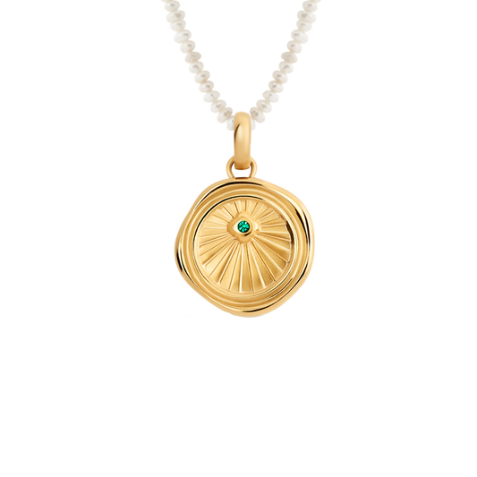 Layering Mini Pearl Beaded Chain Necklace (Gold)