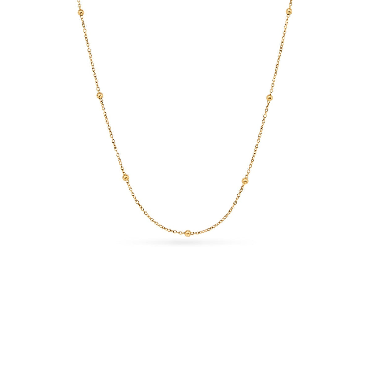 Chocolate Brown Heart Necklace (Gold)