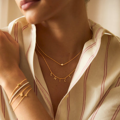 Made Mine Fine Name Necklace (Gold)