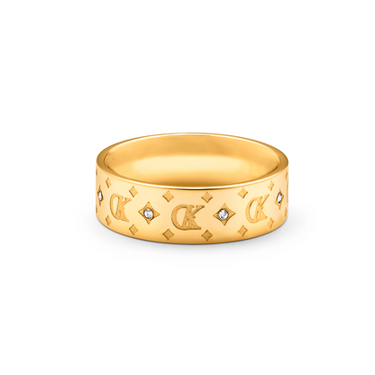 Own Way Statement Monogram Ring (Gold)