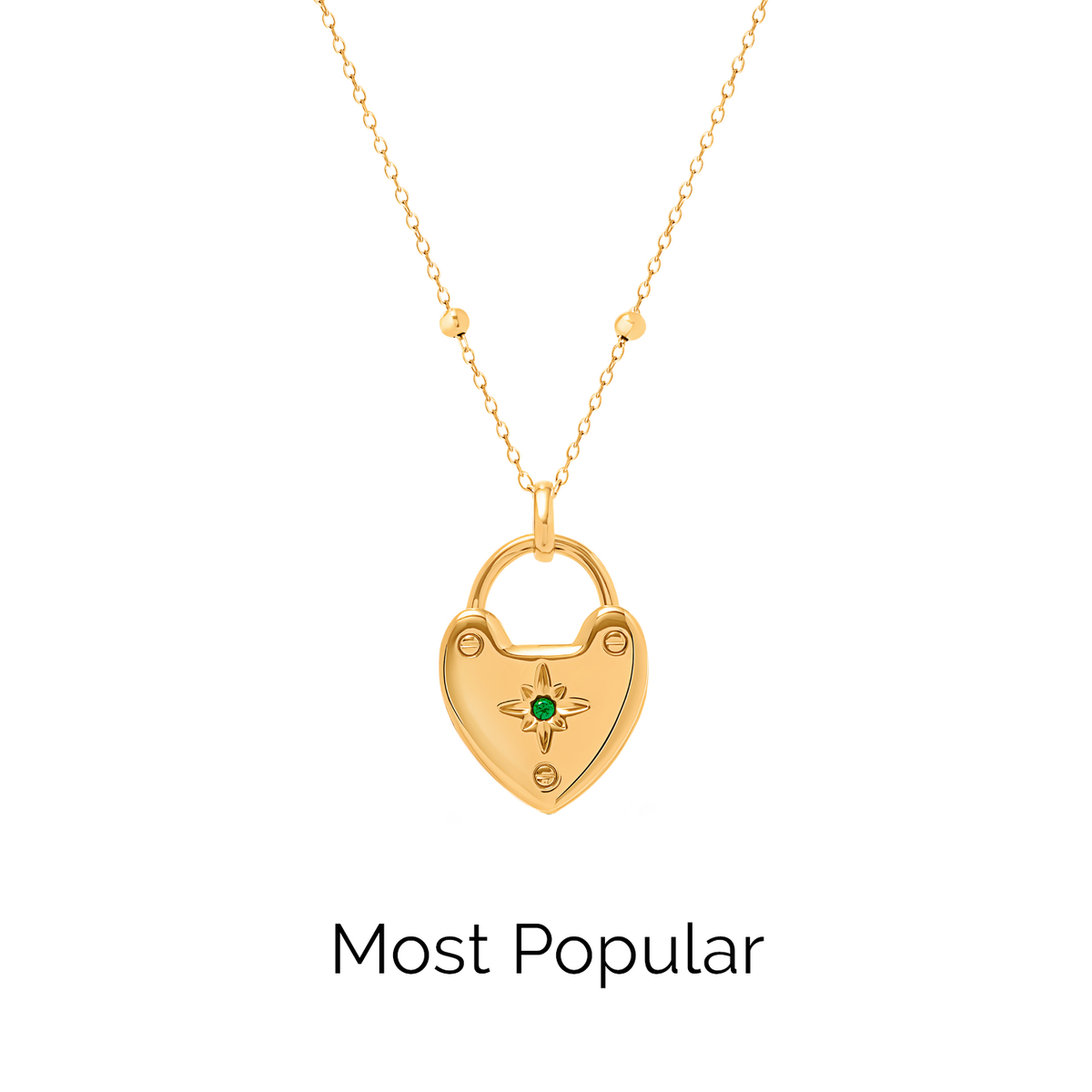 Photo Love Locket Necklace (Gold)