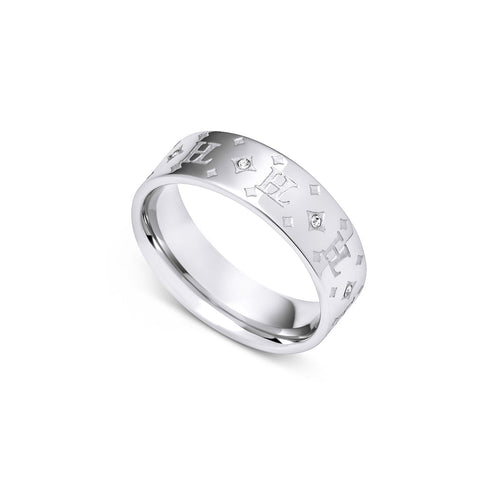 Own Way Statement Monogram Ring (Silver)
