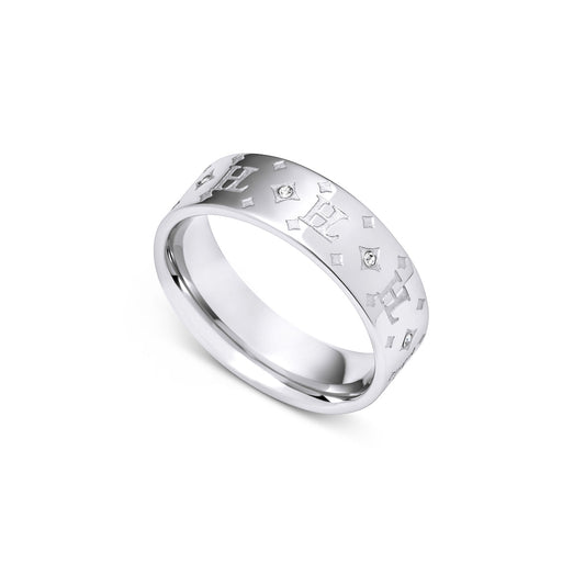 Own Way Statement Monogram Ring (Silver)