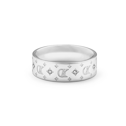 Own Way Statement Monogram Ring (Silver)