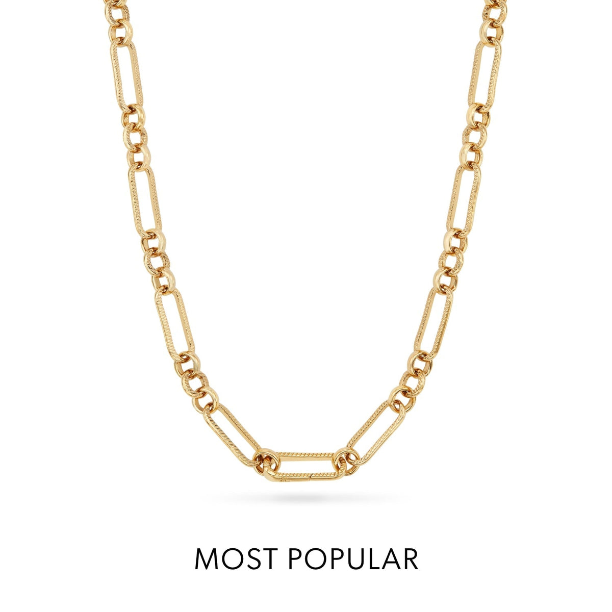 Figaro Chain Necklace (Gold)