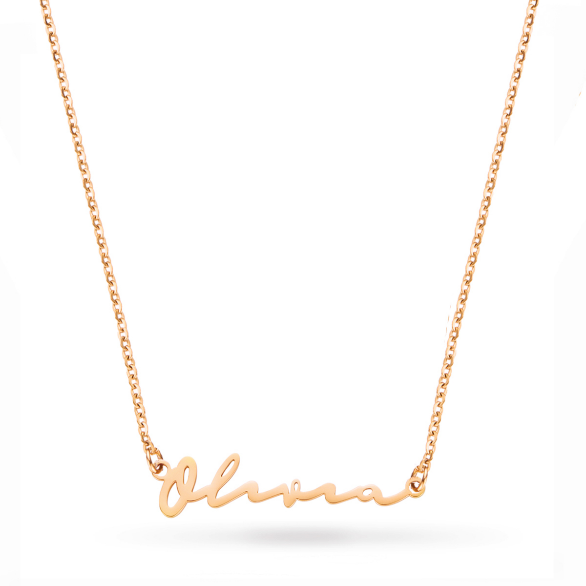 Fine Signature Name Necklace (Rose Gold)