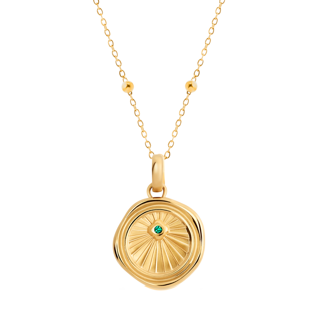 Layering Sphere Chain Necklace (Gold)