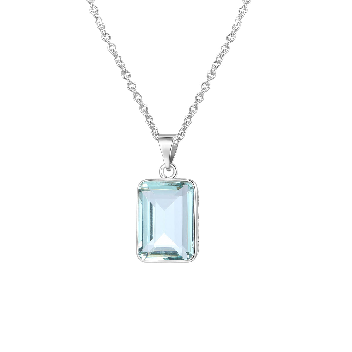 18K Gold Plated Emerald Cut Amethyst Necklace