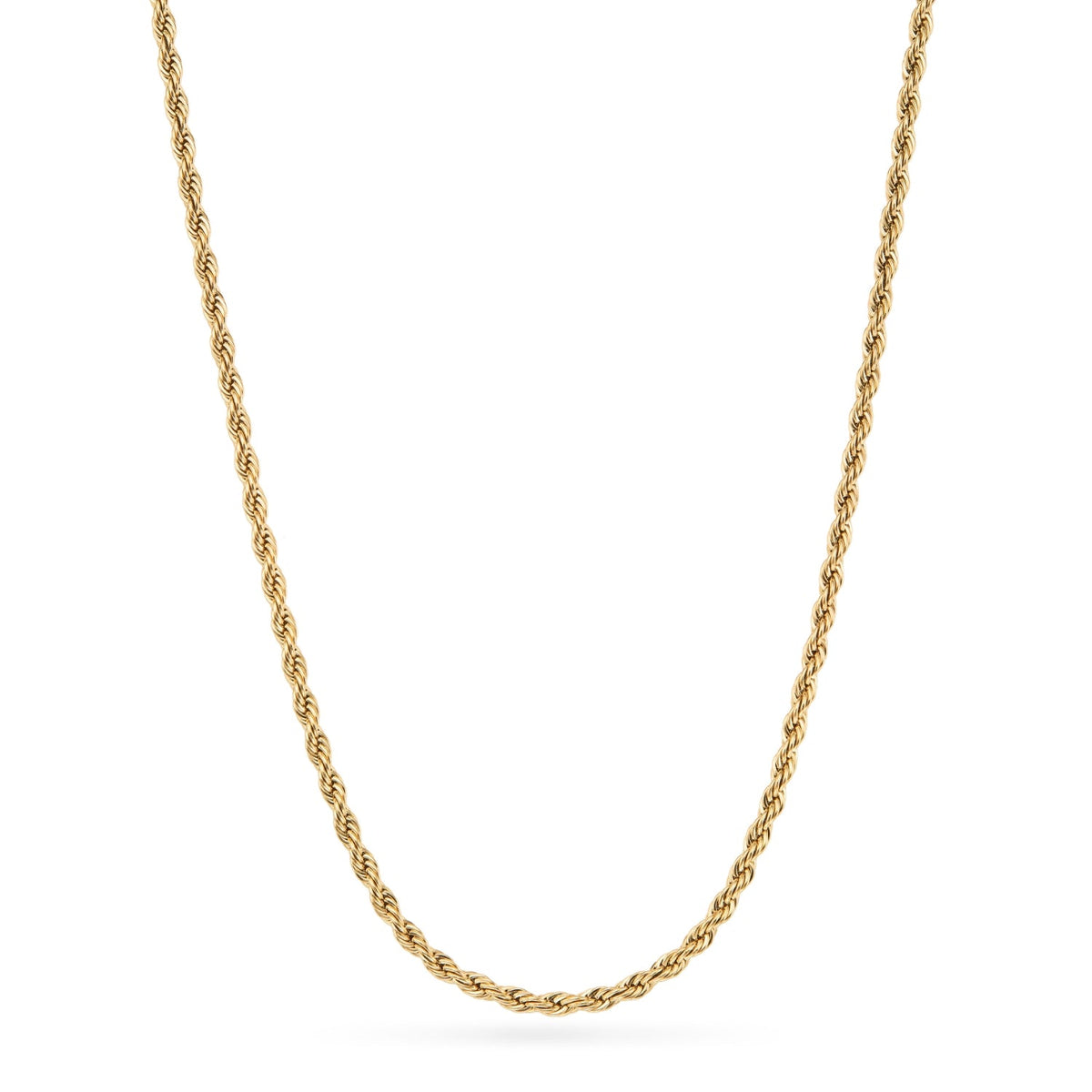 Small Rope Chain Necklace (Gold)