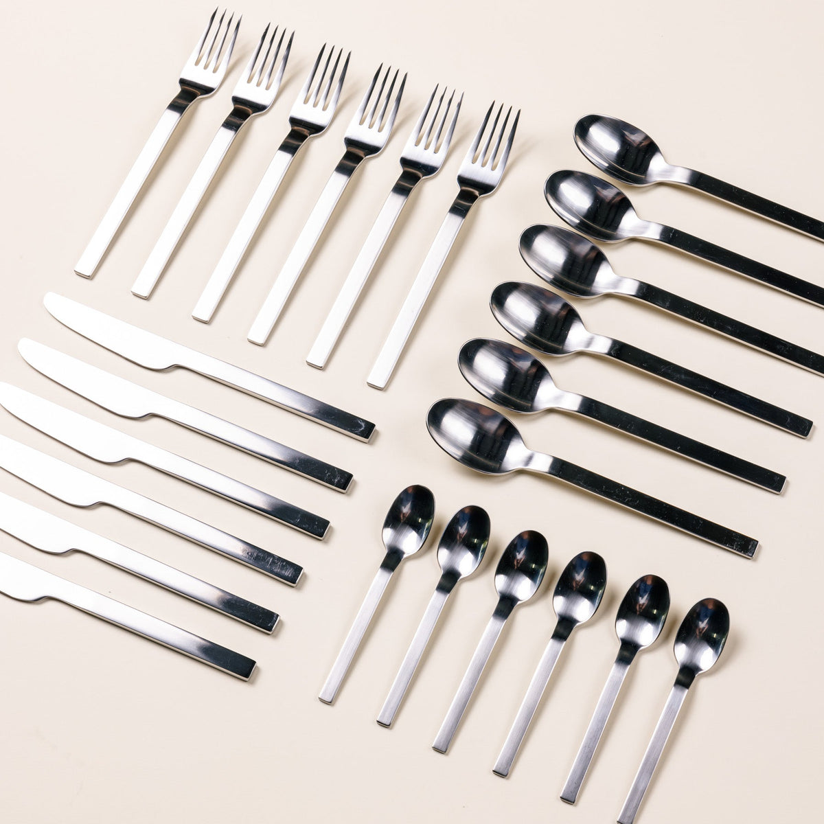 Stainless Steel Flatware, 24-Piece Set