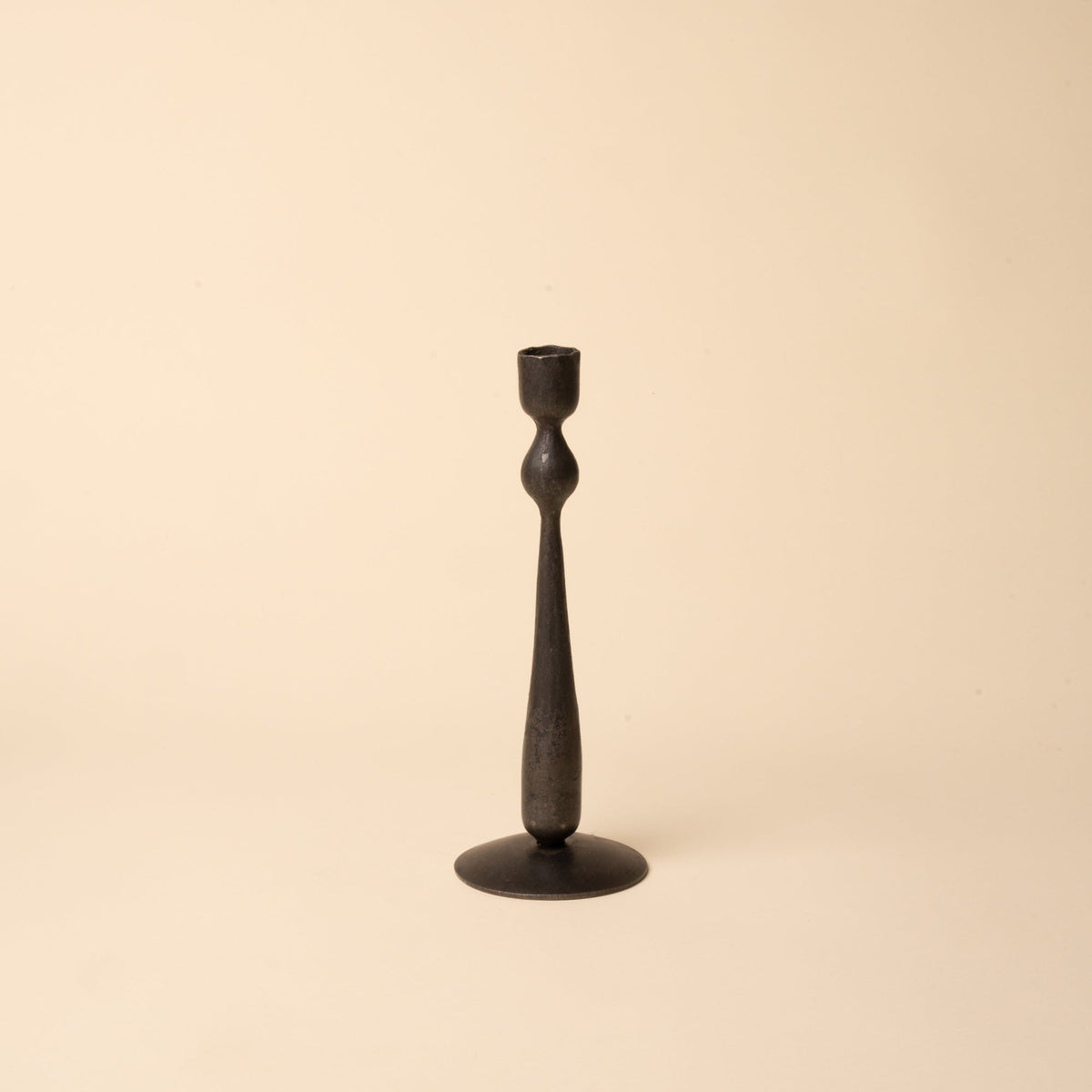 Forged Iron Ball Candle Holders
