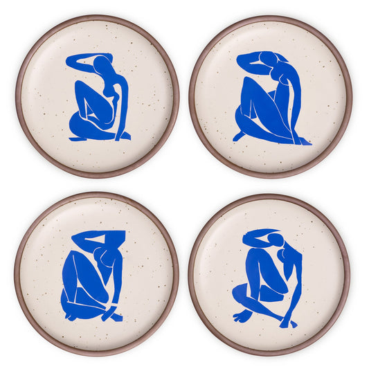 Dinner Plate Set, Nu bleu I-IV