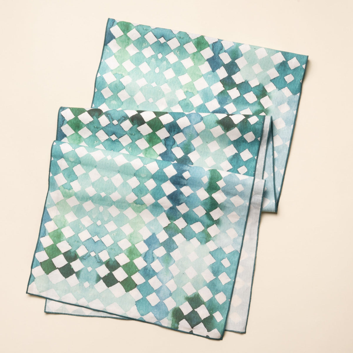 Watercolor Diamonds Table Linens