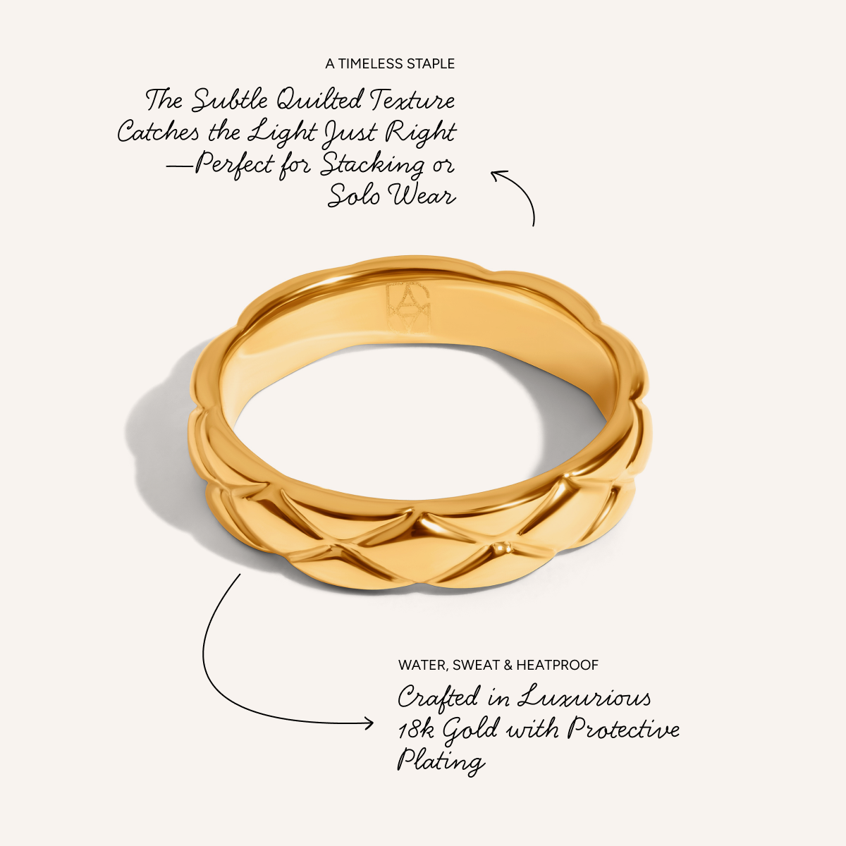 Quilted Ring (Gold)