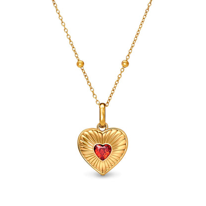 Entwine Custom Heart Necklace (Gold)