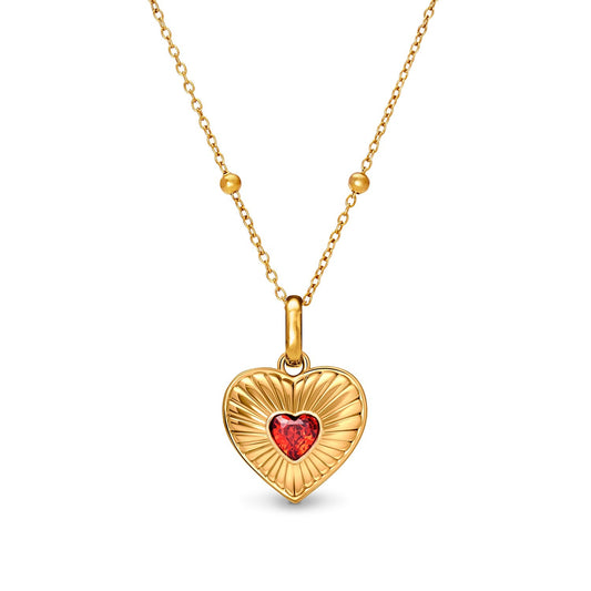 Entwine Custom Heart Necklace (Gold)