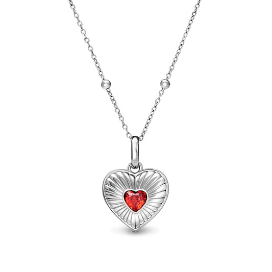 Entwine Custom Heart Necklace (Silver)