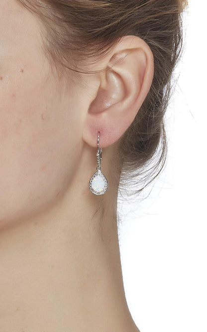 18K Gold Plated Opal Drop Earrings
