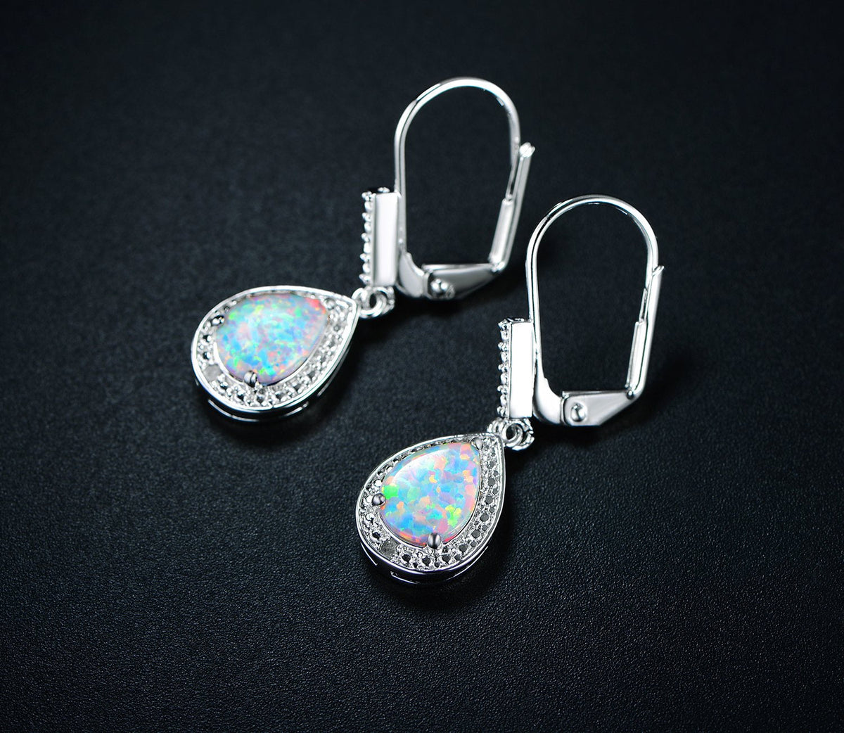 18K Gold Plated Opal Drop Earrings