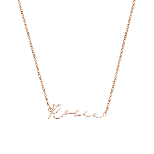 Signature Name Necklace - Rose Gold