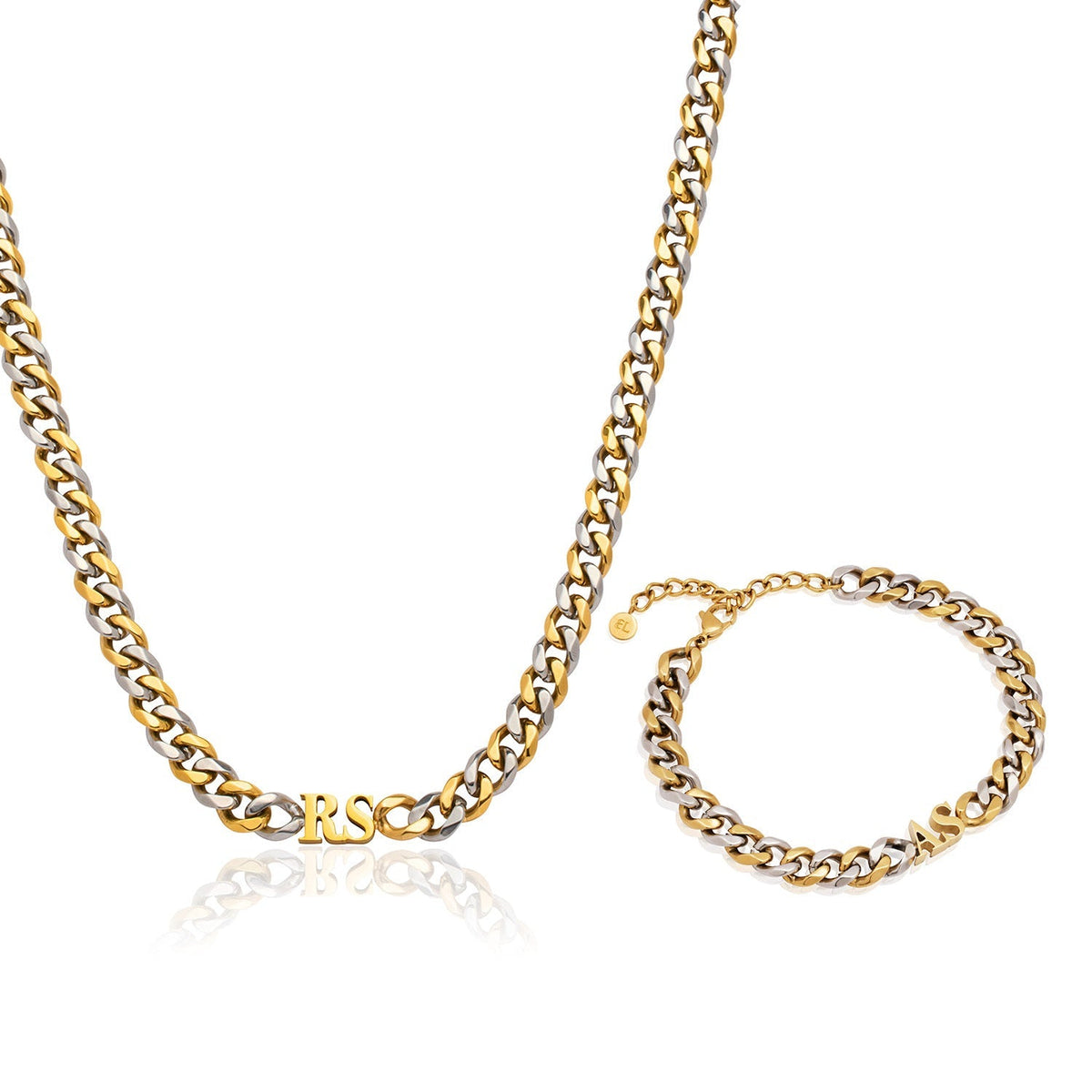 Initial Curb Set (Gold/Silver)