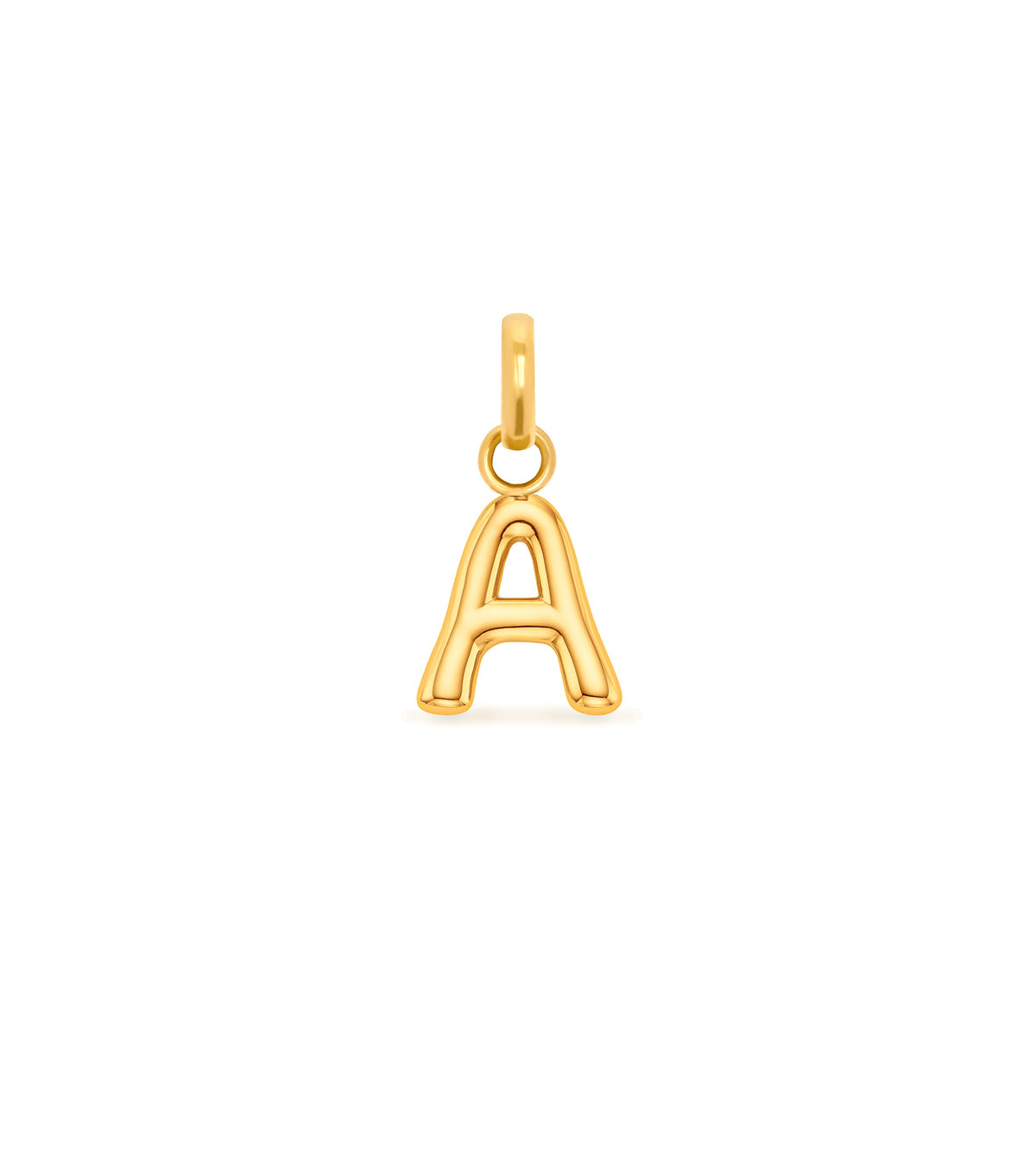 Mini Molten Initial Pendant (Gold)