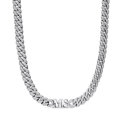 Gala Pavé Initial Choker (Silver)