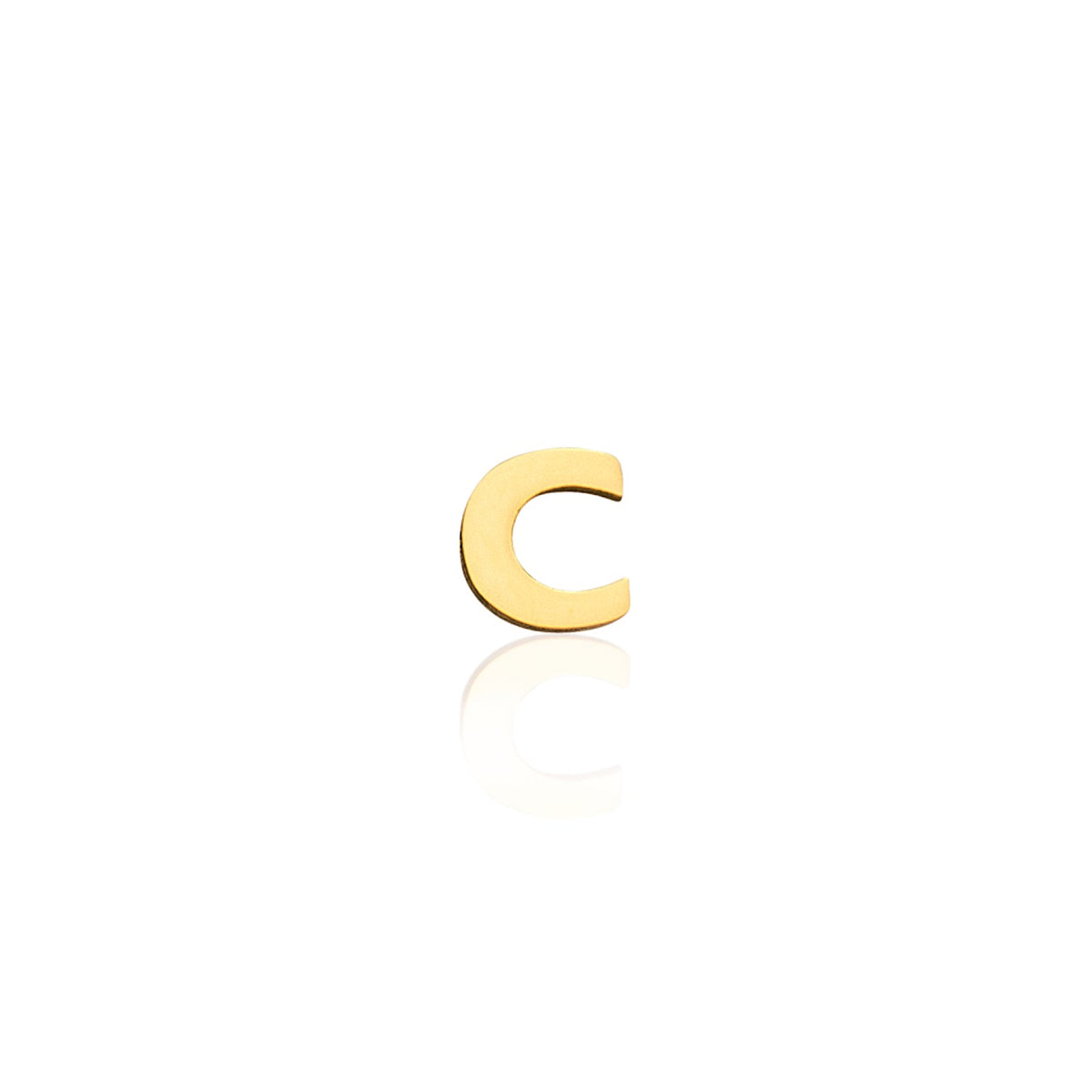 Mini Letter Sphere Chain Necklace (Gold)