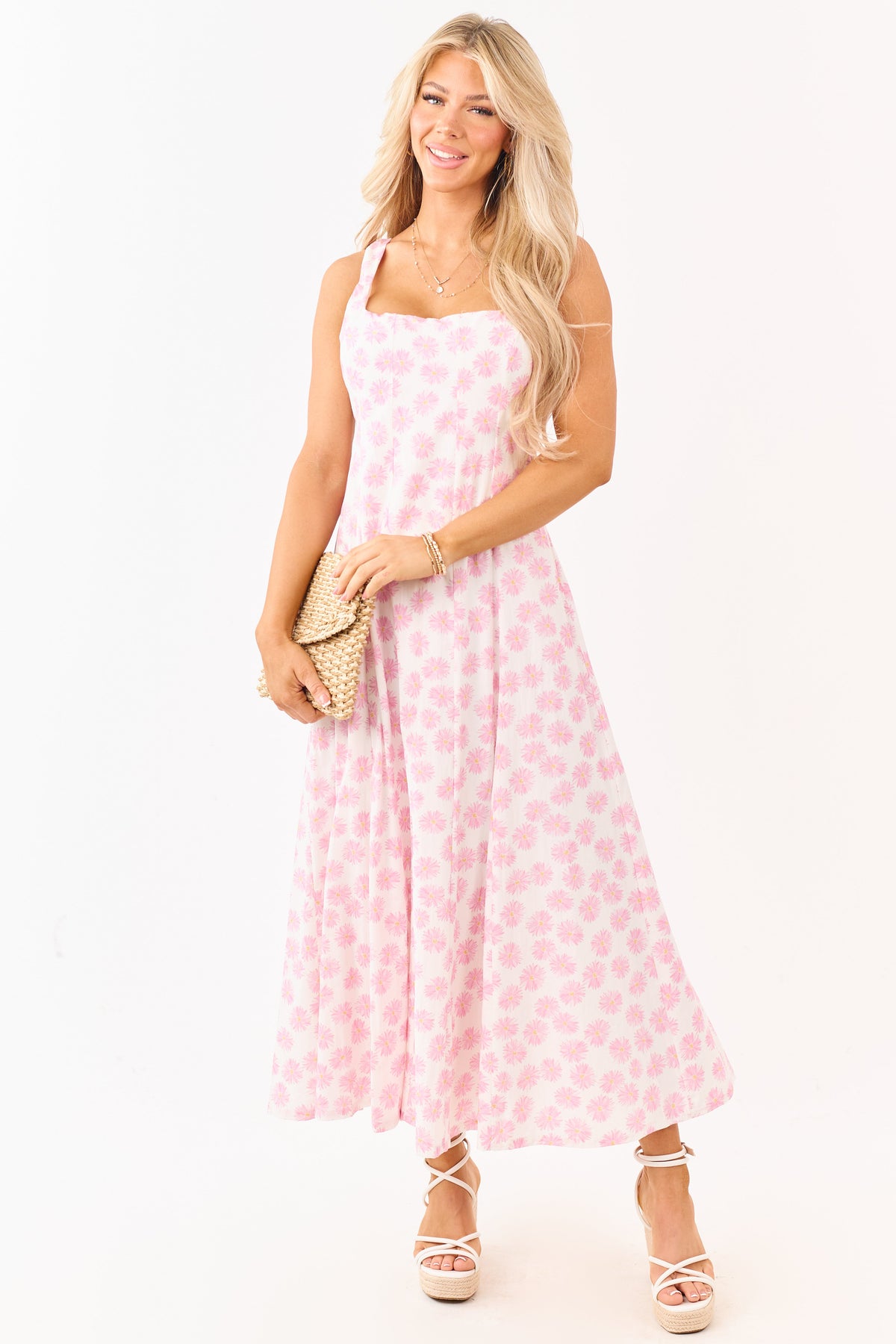 Carnation Cotton Floral Print Sleeveless Maxi Dress