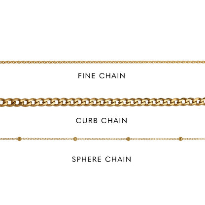 Birthstone Signature Name Necklace (Gold)