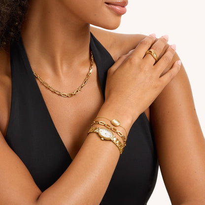 Statement Link Bracelet (Gold)
