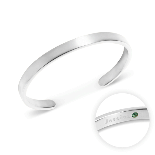 Custom Memento Cuff Bangle (Silver)
