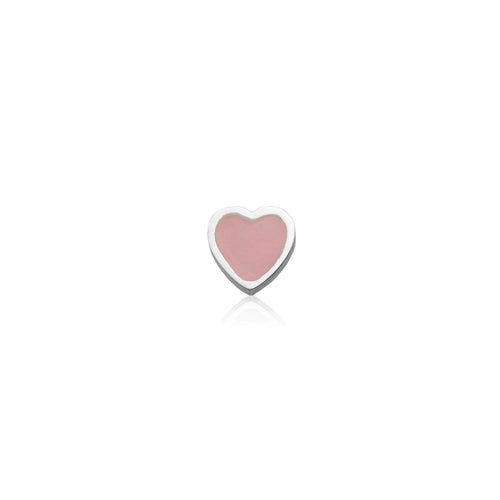 Made Mine Charms - Pink Heart Charm (Silver)