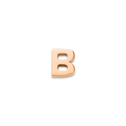 Made Mine Charms - Block Initial Charm (Rose Gold)